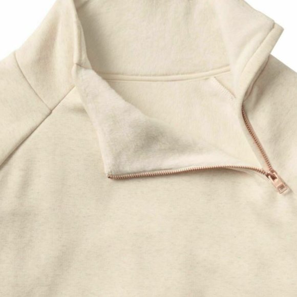 Athleta Cozy Karma Asym Pullover Sweatshirt Black - Picture 7 of 7